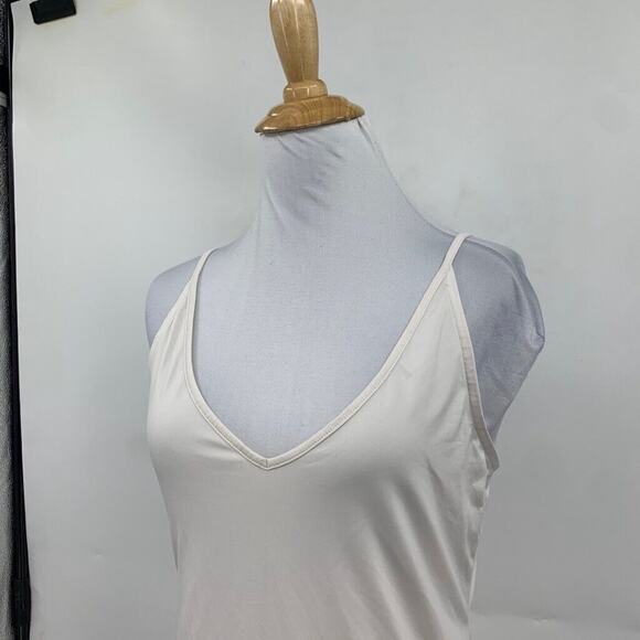 Free People Slip Dress Womens S Small Ivory Satin Gray Lace Detail Layering Midi - Picture 4 of 16